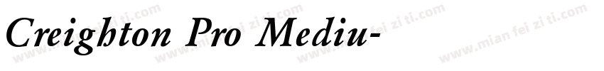 Creighton Pro Mediu字体转换